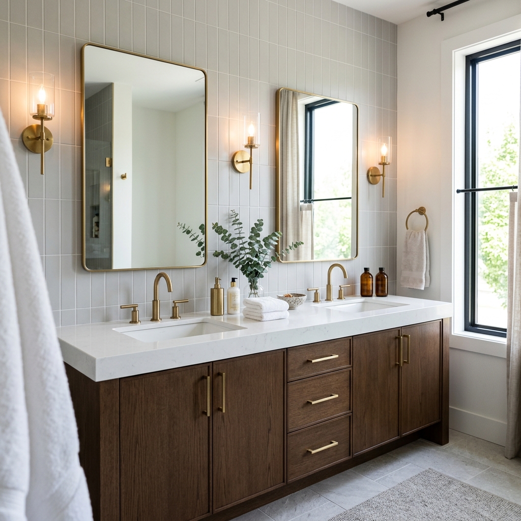 Light Grey Vanity Feature Wall Tile